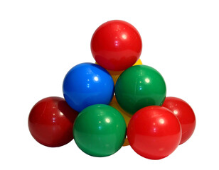 Stack of Balls Isolated on White
