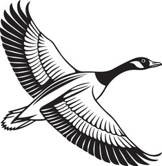 Brant bird silhouette vector style with white background .