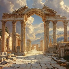 Roman Temple Ruins High Resolution Picture