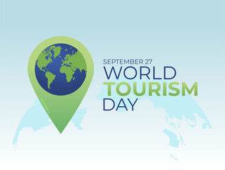 Vector graphic of World Tourism Day for World Tourism Day celebration.