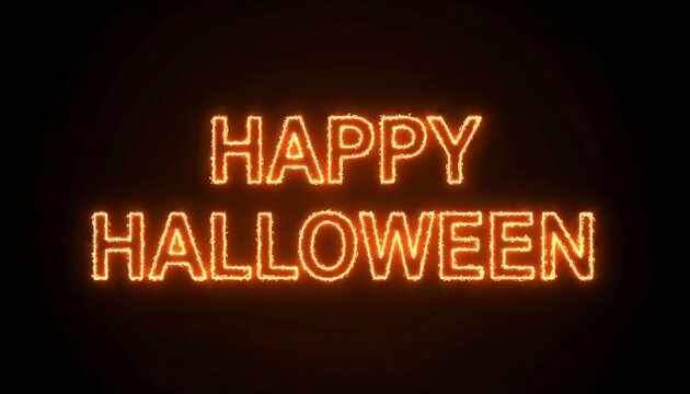 Neon Halloween greeting
