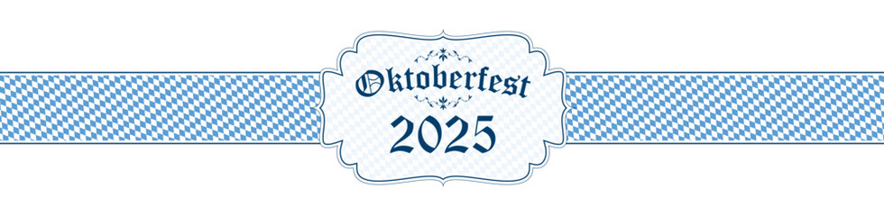 Oktoberfest banner with text Oktoberfest 2025
