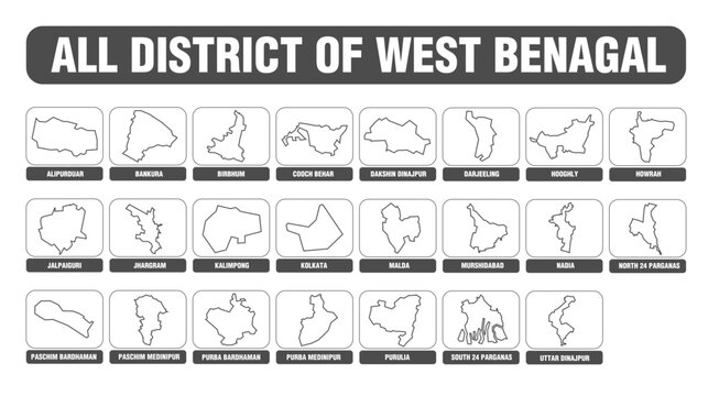west beangal all district maps line work