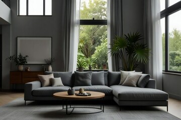 Fototapeta premium modern living room with sofa
