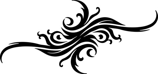 "Tribal Flame Tattoo Silhouette – Abstract Fire Design"