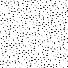 Small spots are scattered across the canvas, creating texture.