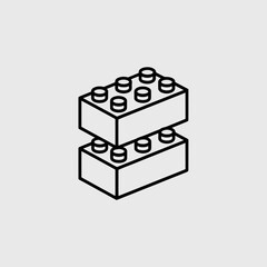 bricks, toy, building, blocks, icon, stack, construction, playset, outline, minimal, vector, illustration, clipart, creative, symbol, plastic, design, children, kids, monochrome, educational, geometry
