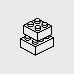 bricks, toy, building, blocks, icon, stack, construction, playset, outline, minimal, vector, illustration, clipart, creative, symbol, plastic, design, children, kids, monochrome, educational, geometry