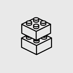 bricks, toy, building, blocks, icon, stack, construction, playset, outline, minimal, vector, illustration, clipart, creative, symbol, plastic, design, children, kids, monochrome, educational, geometry