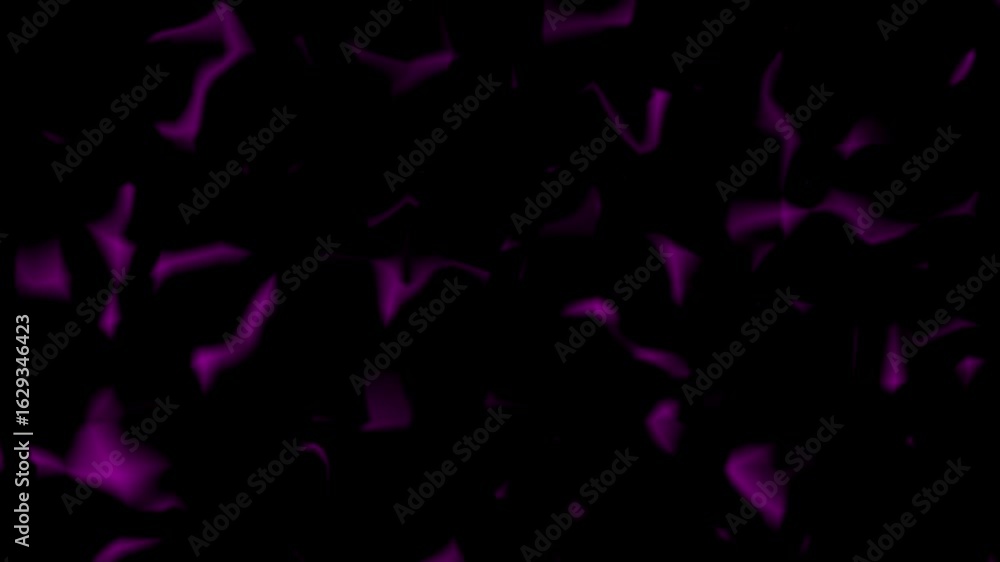 Aufkleber lower thirds animation. purple glowing particles with dark background seamless loop. mysterious ener