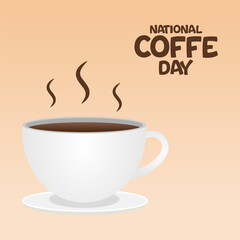 Vector graphic of National Coffee Day for National Coffee Day celebration.