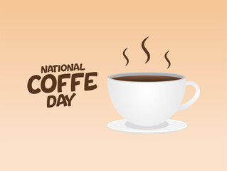Vector graphic of National Coffee Day for National Coffee Day celebration.