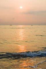 View of the sunrise over the sea