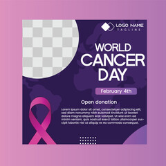 World Cancer Day Poster, Banner template