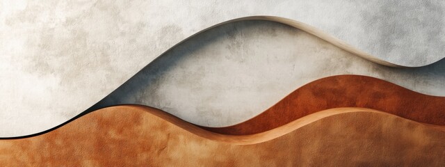 Abstract Waves of Earthy Tones in Modern Minimalist Design