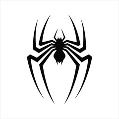 Stylized Spider Silhouette Vector – Black Insect Emblem Icon	