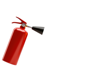Isolated Red Fire Extinguisher for Safety and Emergency