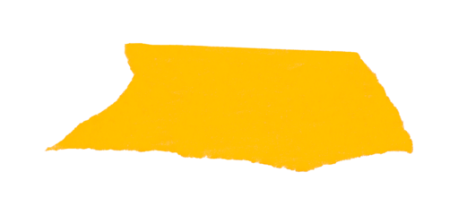 Single yellow tape isolated on transparent background