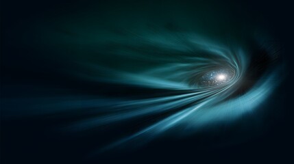 Fototapeta premium Glowing wormhole tunnel through ocean depths, featuring ghostly submarine silhouettes in an engineering marvel.