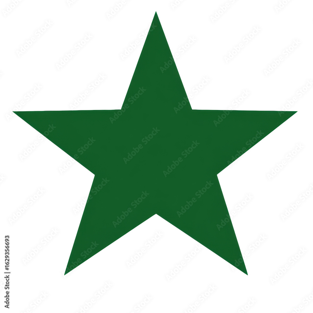 Poster simple green star shape isolated on white background for design use