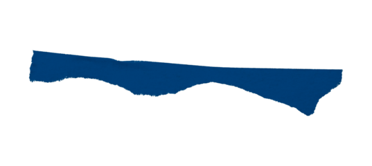 Single blue tape isolated on transparent background