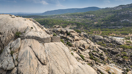 Ancient Stone Fortress on Rocky Hill in Kocarli, Aydin