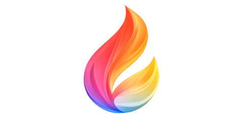 Empowerment flame icon rainbow diversity equality symbol concept transparent background