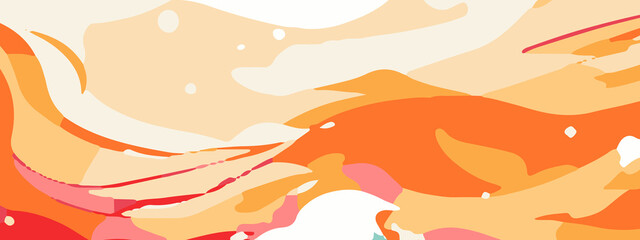 Naklejka premium Colorful Abstract Wallpaper Design Featuring Dynamic Swirls, Vivid Blends, and Fluid Gradient Patterns for Modern Digital Displays. Vibrant Multicolor Abstract Background with Artistic Flowing Pattern