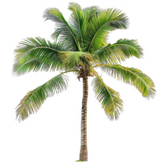 Tropical palm tree, vibrant green fronds (2)