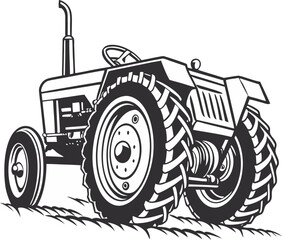 tractor isolated on white