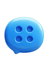 Fototapeta premium Blue button-like chat bubble icon