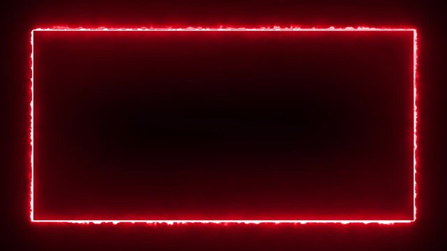 abstract glowing neon rectangle border frame black background. neon border glowing frame isolated on black background. neon frame rectangle, moving neon lights overlay, square neon line rectangle.