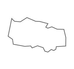 Alipurduar District line map illustration of West Bengal State