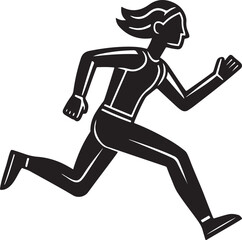 A simple running icon with a person in motion. 