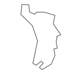 Darjeeling District map illustration of West Bengal State, India