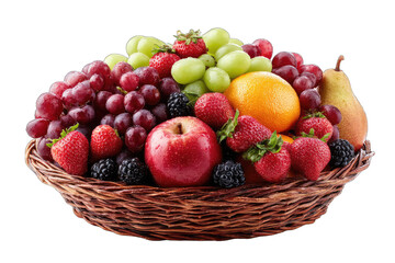 Assorted fruits in a wicker basket (1)