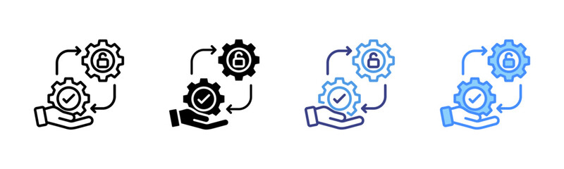 Execute icon set multiple style collection