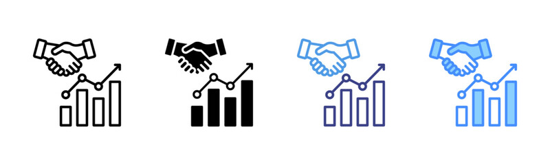 Partner icon set multiple style collection