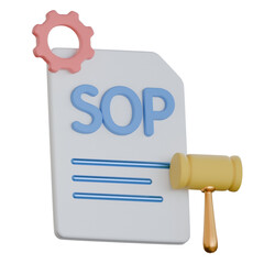 SOP Workflow Builder 3D Icon Colorful Style