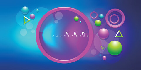 Colorful Circle background with Shapes for Creative and Modern Branding