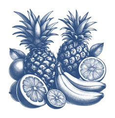fruits - hand drawing style (artwork 1)