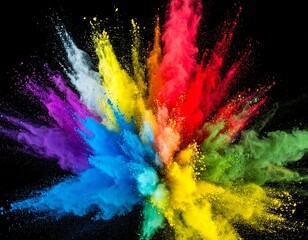 Brilliant colors erupt from the canvas in a vivid, dynamic splash