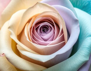 Surreal rose petals that shimmer with light and changing colors
