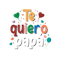 Spanish father's day deisgn greeting cards