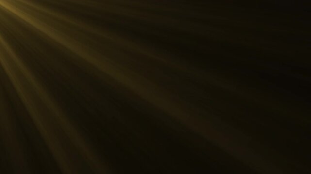 Volumetric light on black background. Abstract glowing orange light beam background. Background for title, presentation. High quality 4K resolution.