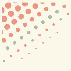 The dots are arranged in diagonal rows, spaced further apart as they move toward the bottom right.


