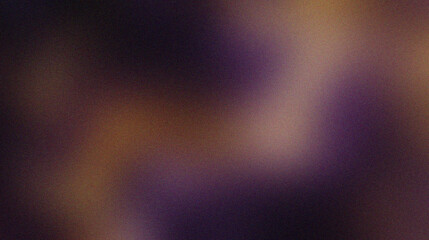 Purple and Gold Grainy Noise Texture Background with Abstract Gradient