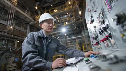Behind the scenes inside a nuclear plant an engineer evaluates sensor readings and plans system tests to prevent malfunctions and enhance reactor reliability.