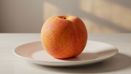 peach on a plate