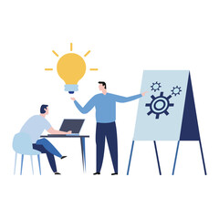 Professional training flat illustration. Education business concept. Course presentation tutorial. Private training.